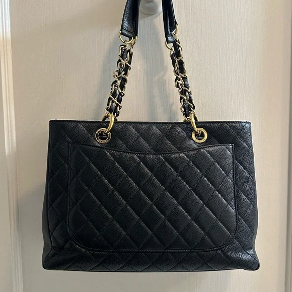 Chanel Black Quilted Caviar Grand Shopping Tote - Picture 10 of 10